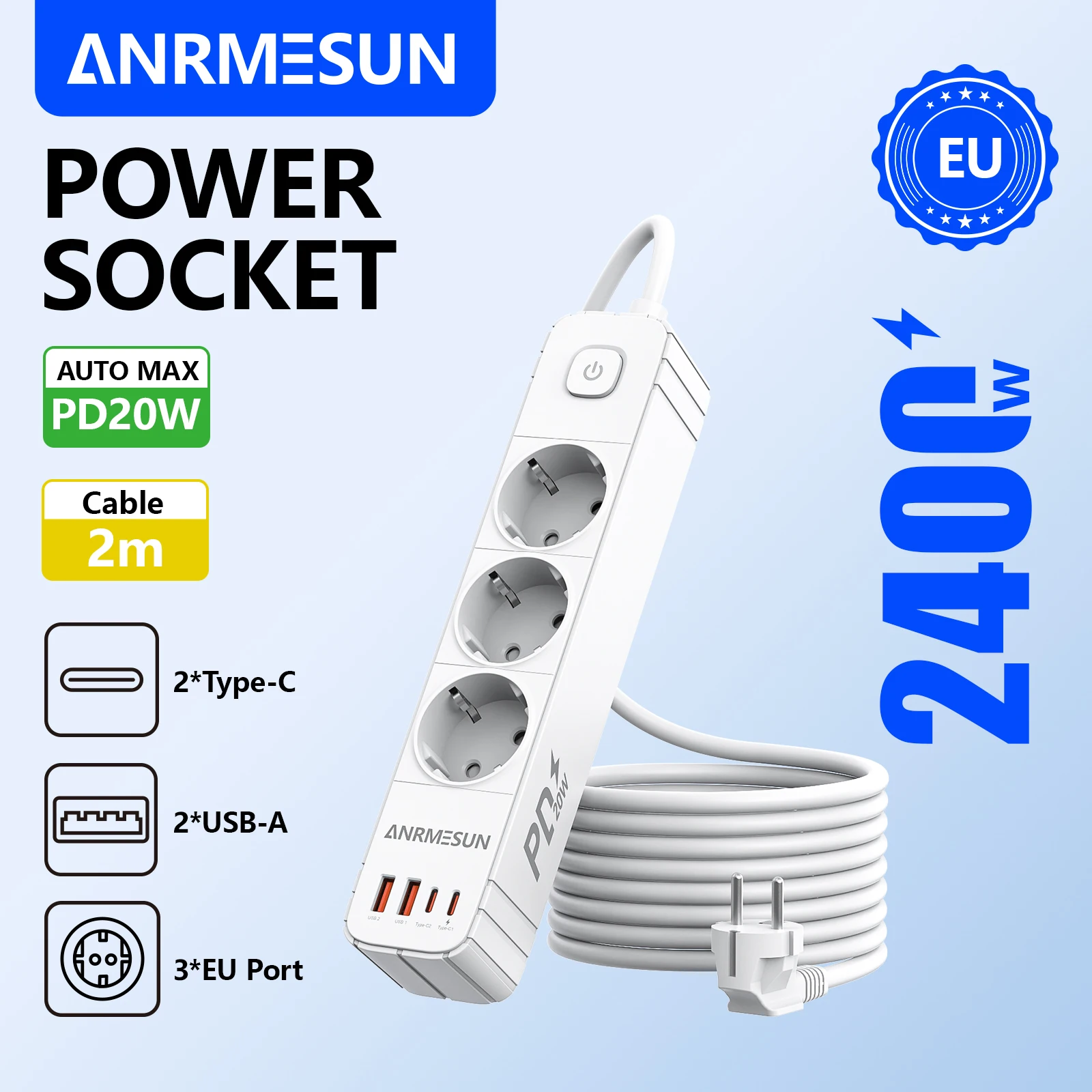 

Удлинитель электрический с защитой от перенапряжения 1,5 м