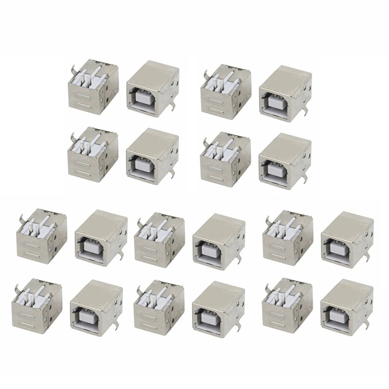 

20 шт., 4-контактный разъем USB типа B, 90 градусов