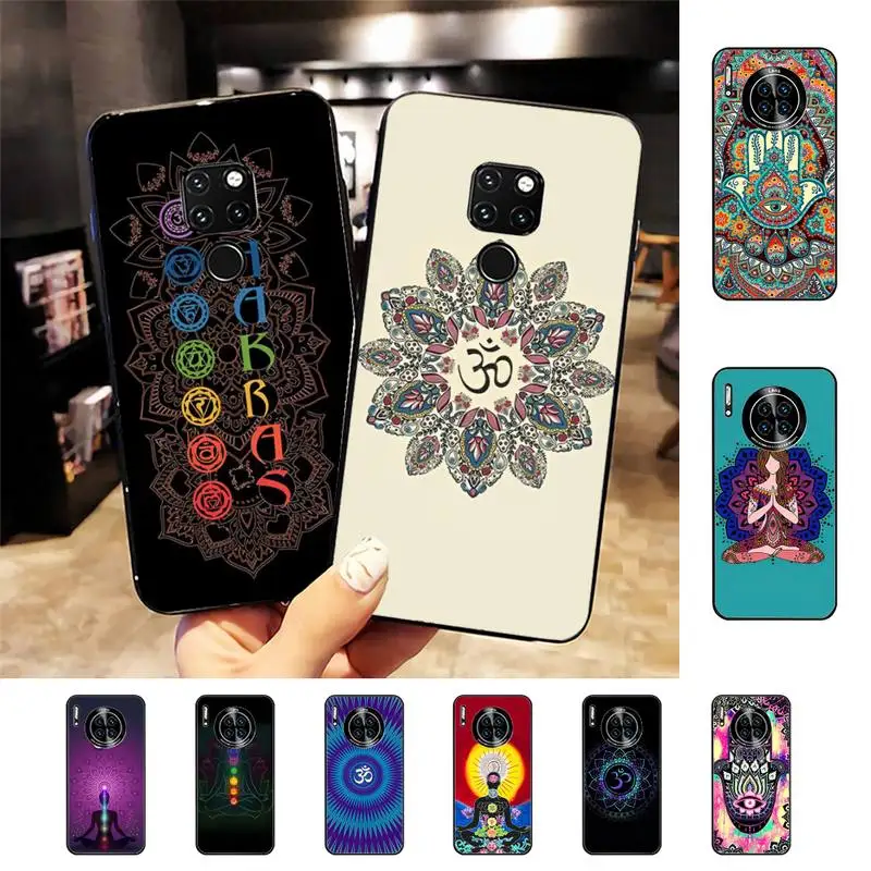 

Mandala Chakra Yoga Phone Case for Huawei Mate 20 10 9 40 30 lite pro X Nova 2 3i 7se