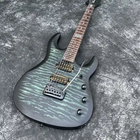 Высококачественная электрическая гитара JP6 Music Man, бесплатная доставка, черная и зеленая матовая отделка, гитара Musicman