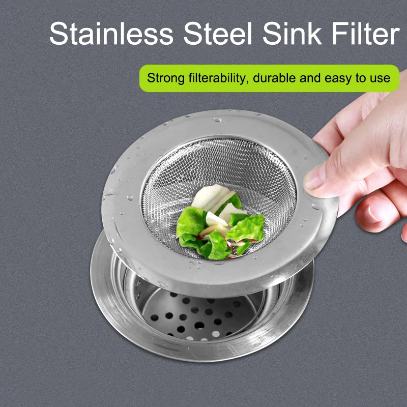 

Kitchen Sink Filter Garbage Residue Stainless Steel Filter Mesh Vegetable Washing Sink Floor Drain Sewer Antiblocking Colanders