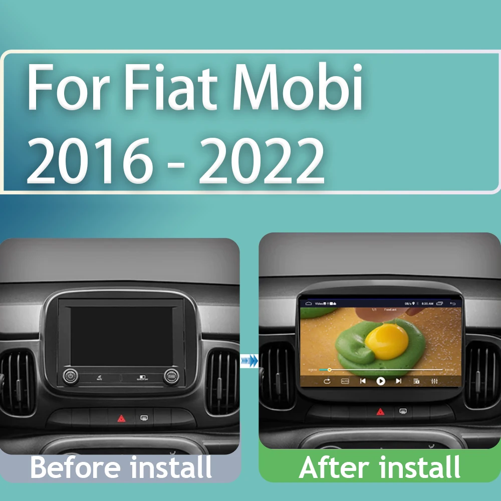4G для Fiat Mobi 2016-2022 Автомобильный радиоприемник Мультимедийный видеоплеер