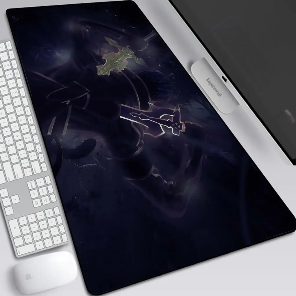 

80x30cm XXL Anime Printing Computer Gamers Sword Art Online Locking Lock Edge Mouse Pad Large Accessiores Keyboard PC Desk Pad