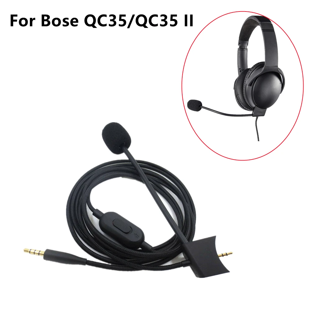 

2M Length 3.5mm Joint Audio Cable With Microphone For Bose QuietComfort QC35/QC35 II Headphones Accessories Replace Repair Parts