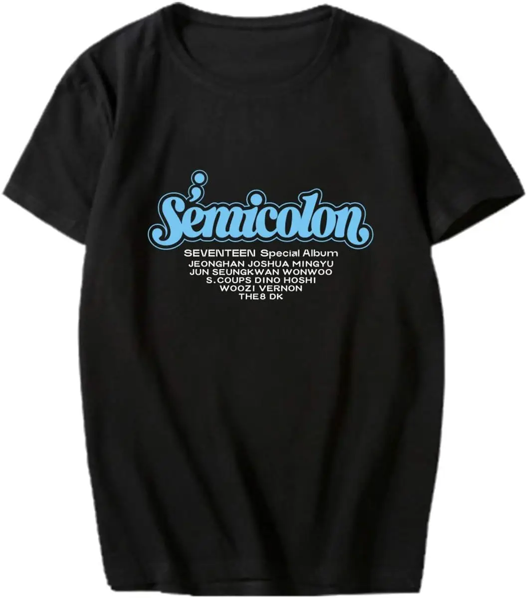 Xkpopfans KpopT-Shirt New Album Semicolon Support Tshirts Woozi Hoshi Dino Tee Shirt