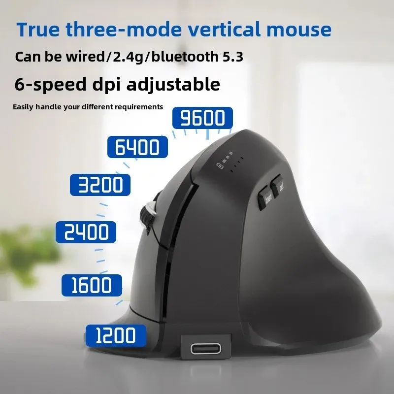 Оригинальная беспроводная мышь ihoyi эргономичная 2 4G Bluetooth офисная бесшумная с