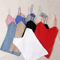 women summer sexy camisole tanks slim casual tank tops ladys undershirt solid breathable shoulder vest for female