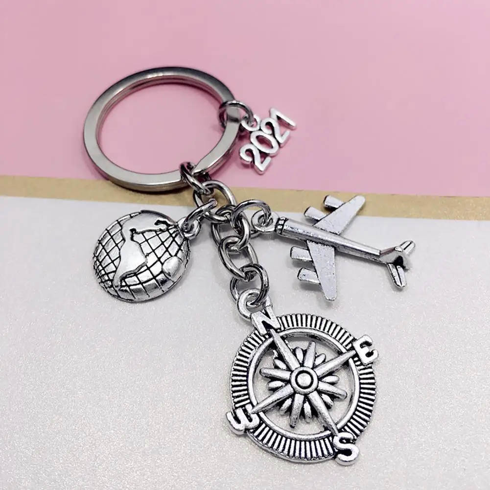 

Creative Commemorative Gift Lightweight Unique Accessory Compass Compass Earth Travel Airplane Key Chains