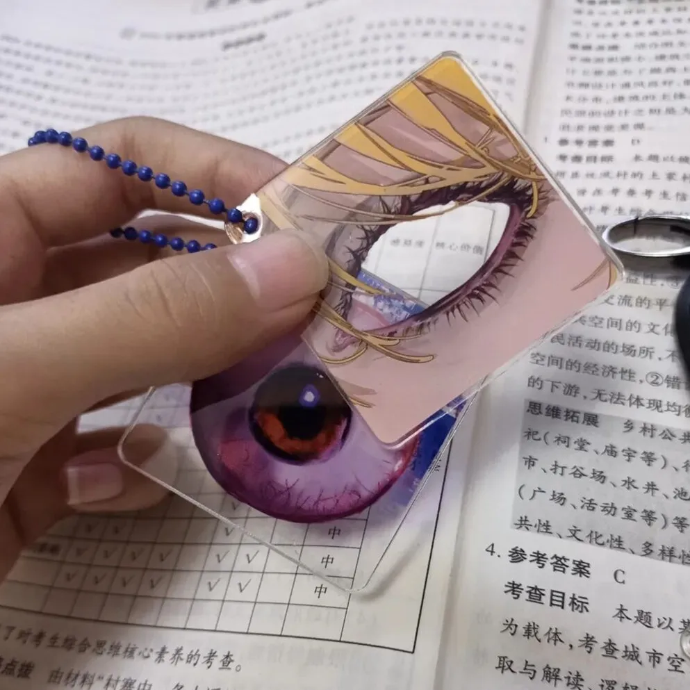 Брелок для ключей в стиле аниме Kurapika двусторонний акриловый брелок с красными