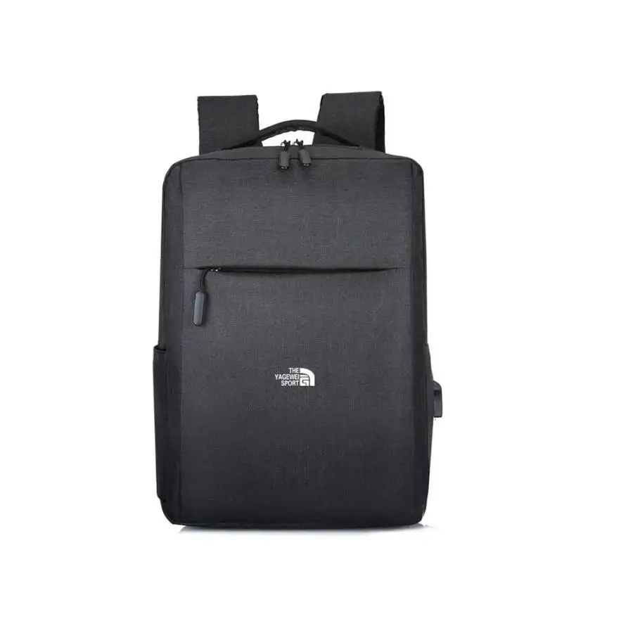 Men Laptop Backpacks Oxford Black Solid High School Bags Tee