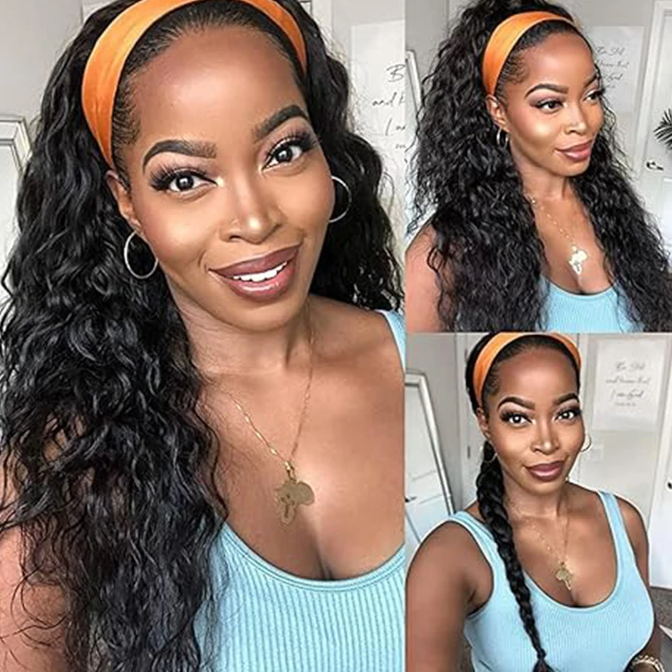 Dula A Hair Water Wave Remy Парики из натуральных волос для женщин Средний размер шапки