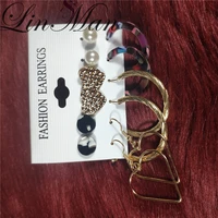korean style new fashion simple hollow love pendant plastic pattern round earrings