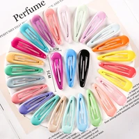 5cm colorful waterdrop shape hairpins cute sweet hair clips for women girls candy color bb snap fashion barrettes accessories