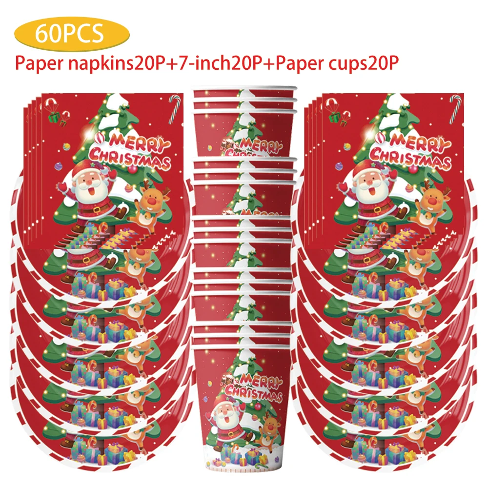 Одноразовые украшения для тематической сцены рождественской вечеринки