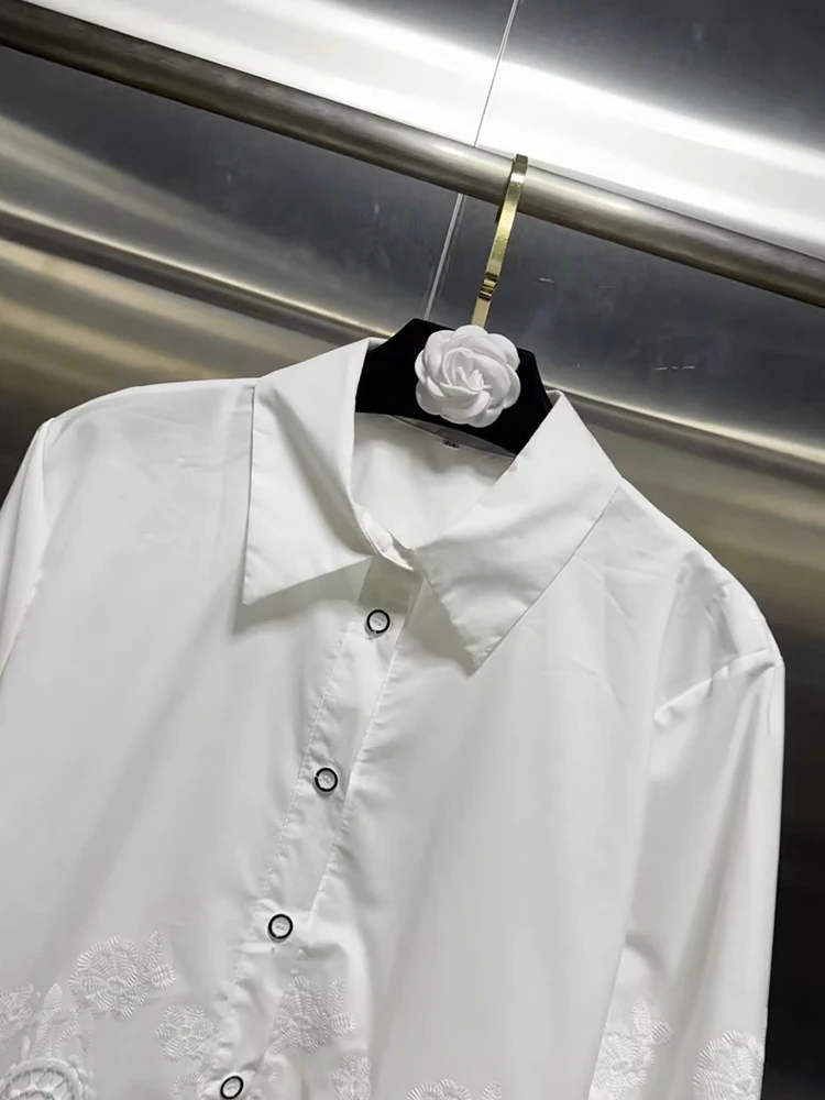 Женский Повседневный комплект из двух предметов VGH Однотонная рубашка с отложным