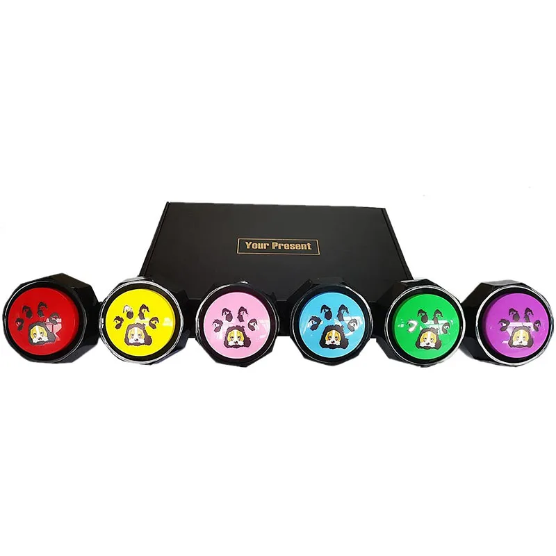 

RIBOSY Voice Recorder Set of 6 Dog Speech Training Answer Buzzers Recordable Buttons