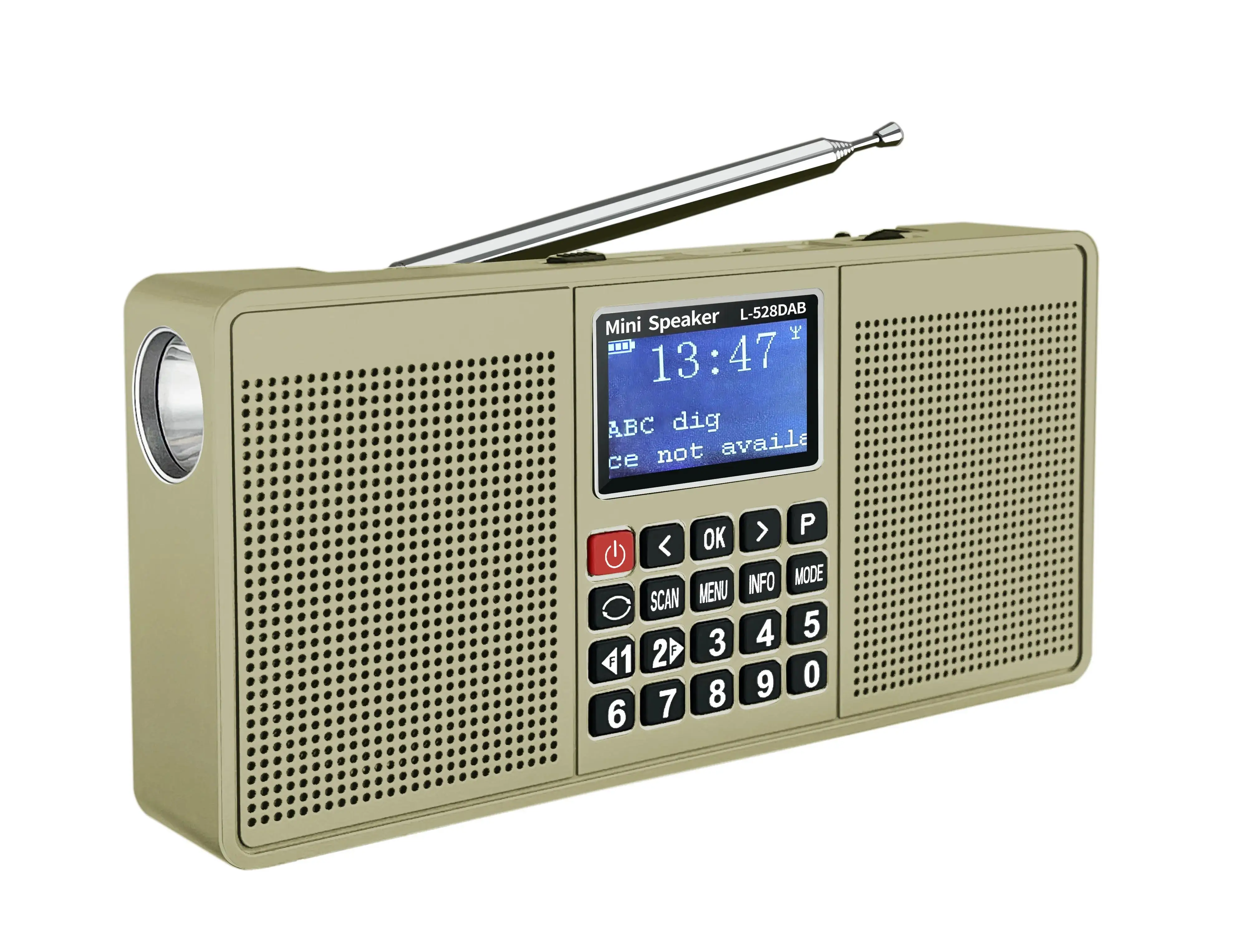 EONKO L-528DAB Многофункциональное стерео цифровое радио с Bluetooth TF USB FM/DAB/DAB+ Фонарик