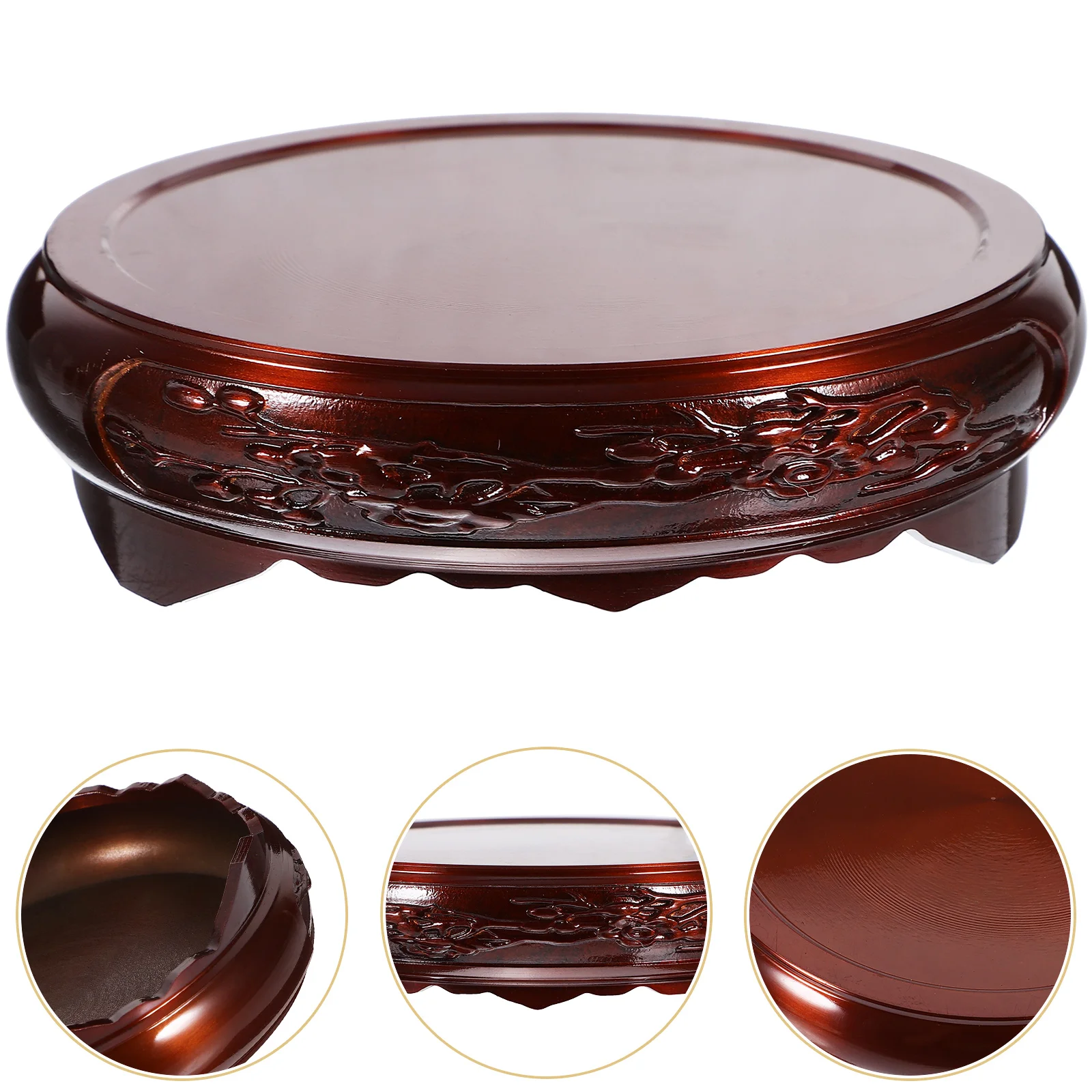 

Office Decor Cup Copper Stand Table Brass Pedestal Household Round Coasters Creative