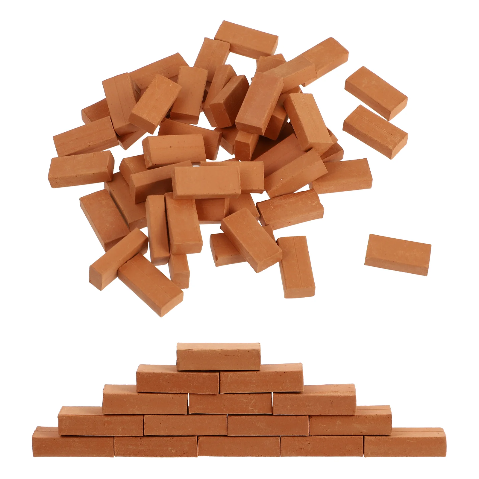 

100 Pcs Mini Bricks Diorama Miniature Decor Small Clay Fairy Garden Micro Child