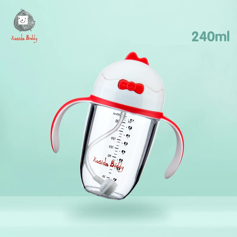 

Непротекающая чашка для воды с гравитационным шариком, Детский развивающий питьевой стакан из тритана, с ручкой, не содержит Бисфенол А