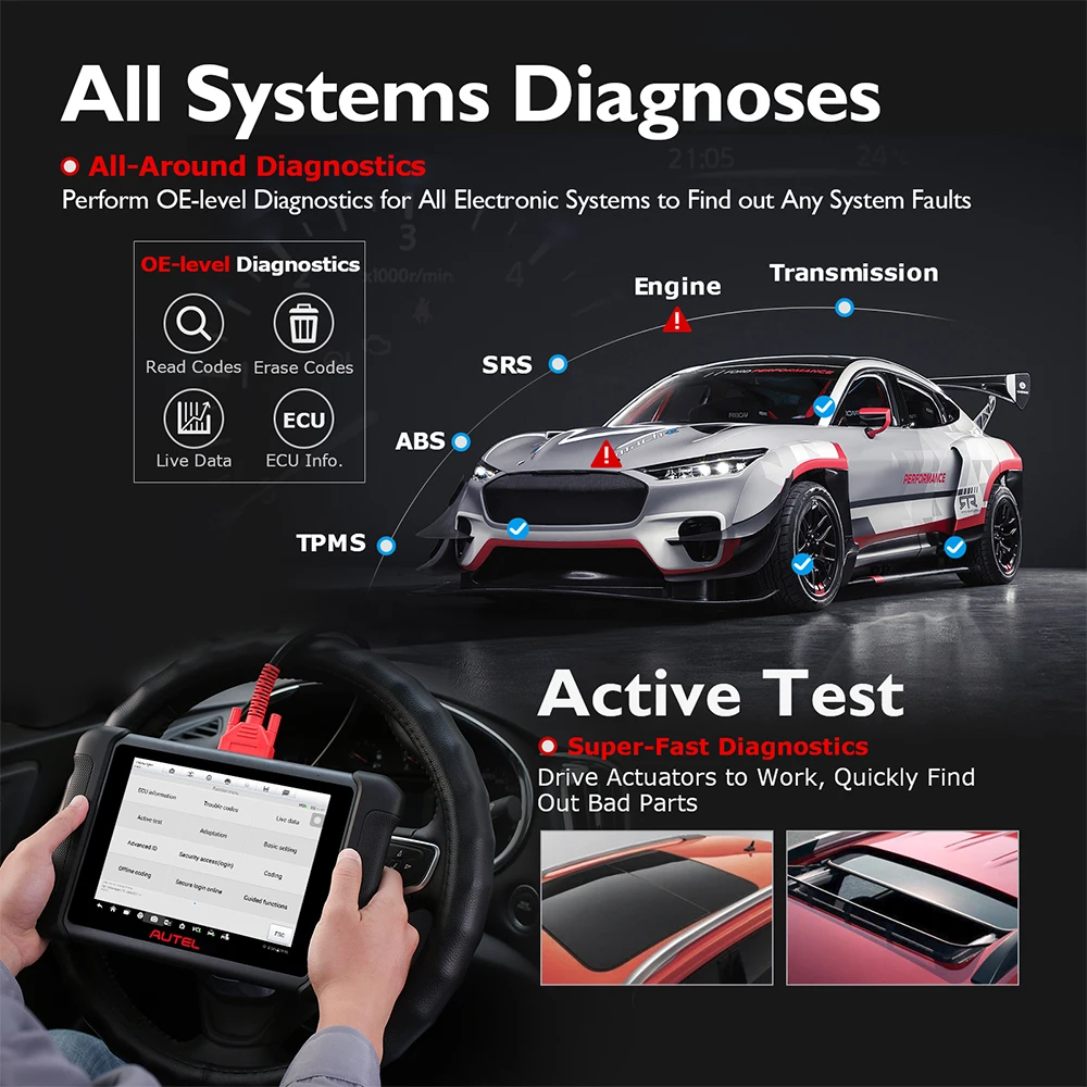 AUTEL MaxiSys MS906 Авто диагностические инструменты OBD2 сканер автомобильный ключ