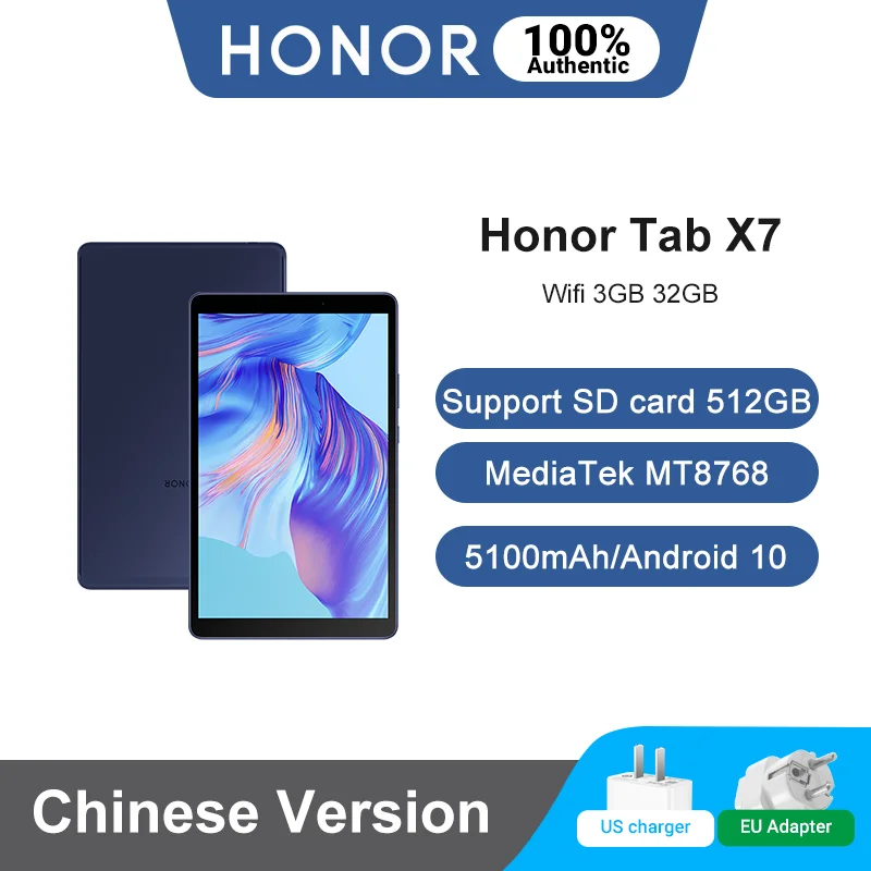 Huawei HONOR Tablet PC X7 8 pollici MediaTek MT8768 Octa Core 3GB RAM 32GB ROM Android 10 5100mAh HONOR PAD X7