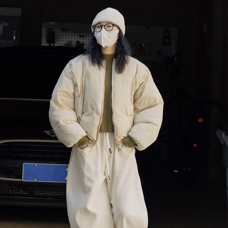 Streetwear Women's Batwing sleeve down jacket Luxury Winter 2023 New Fluffy Short puffer coat Female Outwear Warm INKEO 2O405