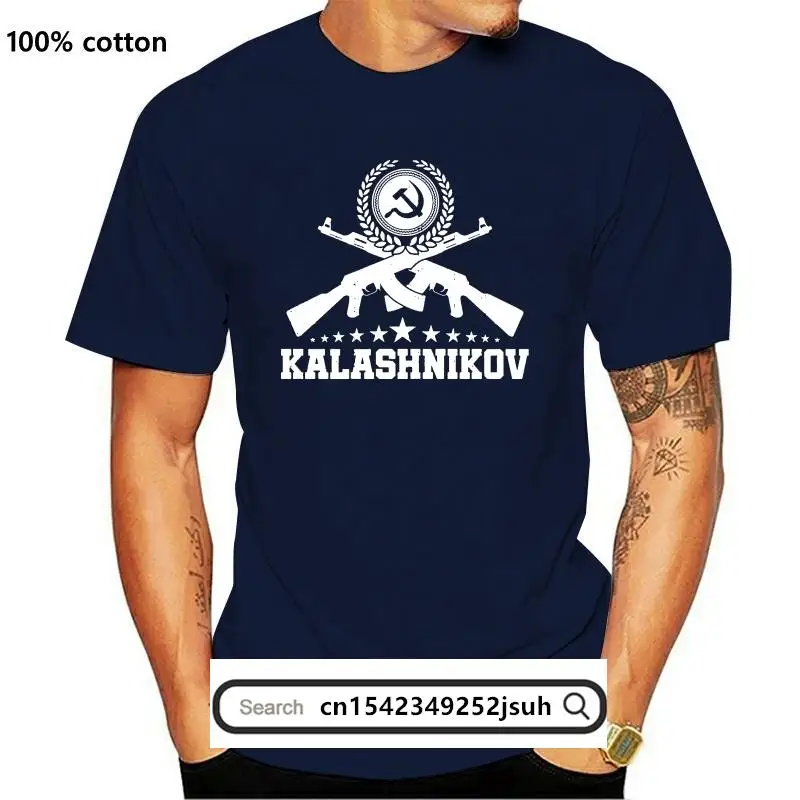 

New soviet kalashni kov ak 47 ussr russian gun t shirt Knitted cotton Euro Size S-3xl Standard Gift 2021 Style summer Unique shi