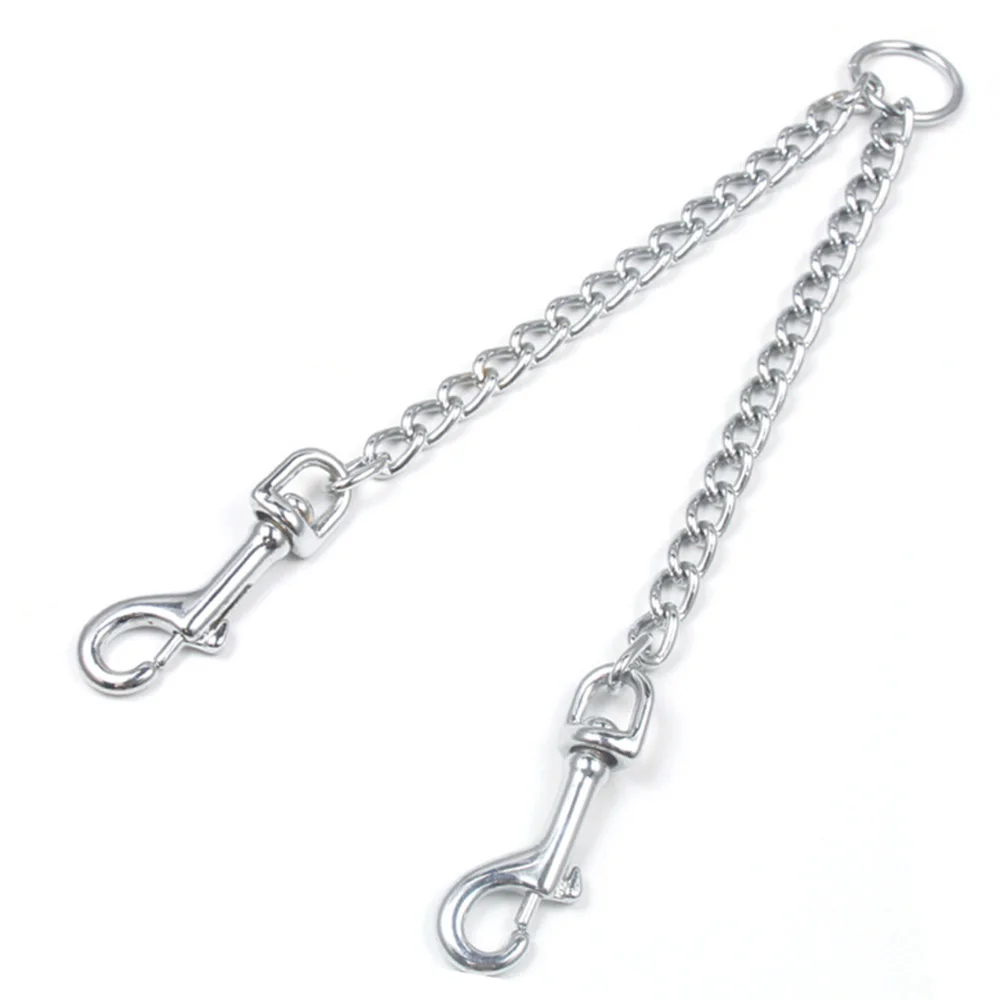 

2 Dogs Leash Heavy Duty Stainless Steel Double Dog Coupler Twin Lead 2 Way for Two Pet Dogs Walking Leash Large Dog Safety Chain