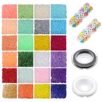 7200 pcs seed beads and beaded wire for jewelry making handmade craft czech bracelet beads colored acrylic beads free shipping
