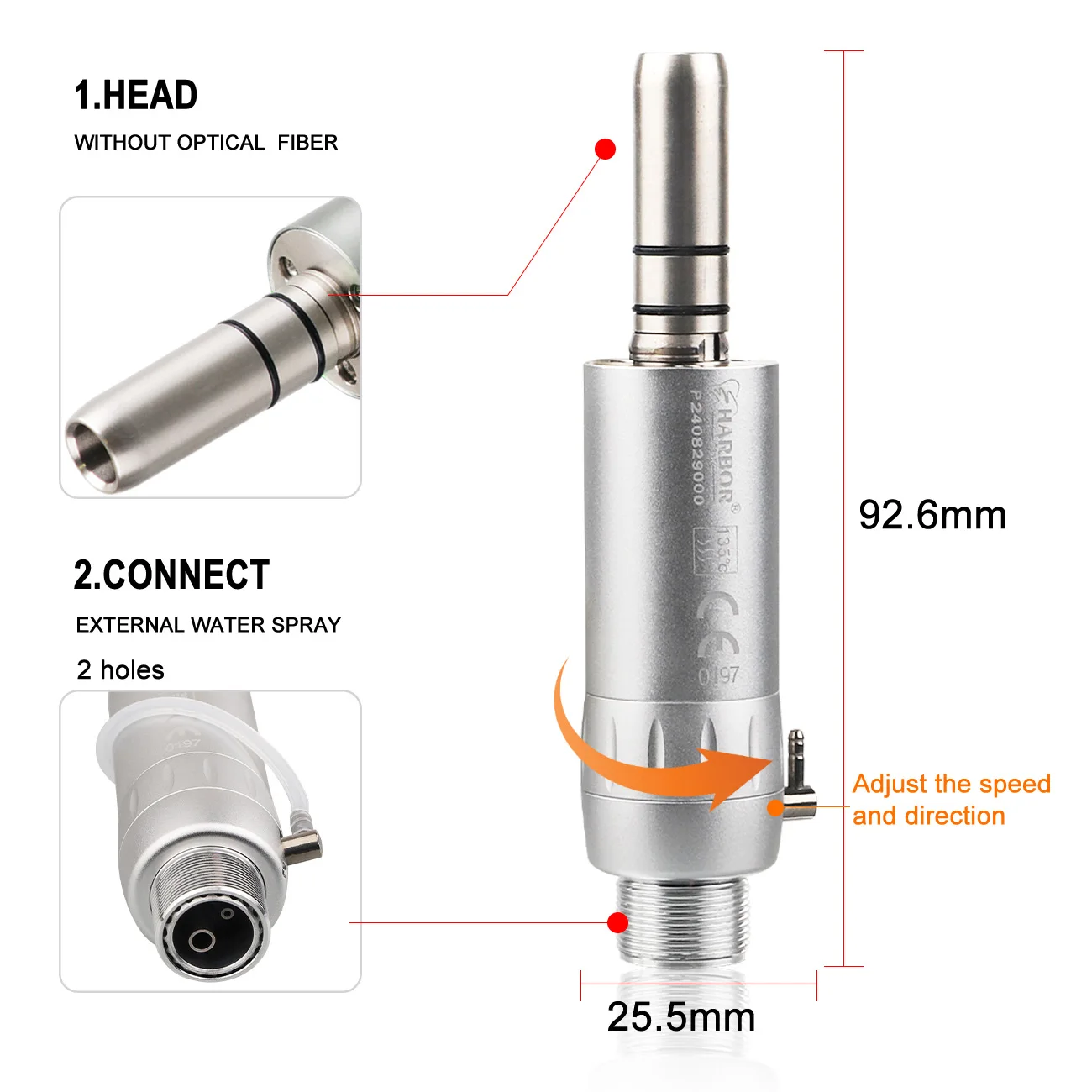 Комплект стоматологических наконечников низкая скорость и светодиодная высокая
