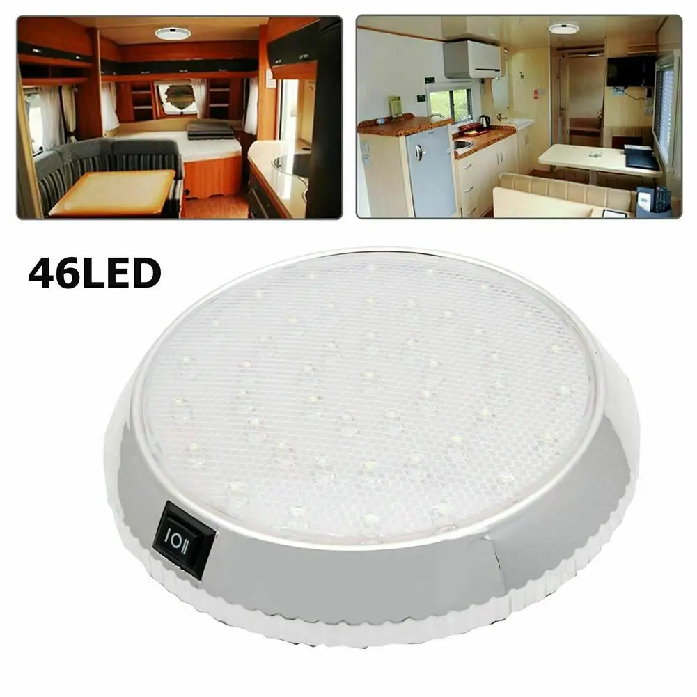 

12V LED Roof Ceiling Cabin Light White Interior Decoration Lamp Light Boat Camper Van Trailer Dome Reading Lamp