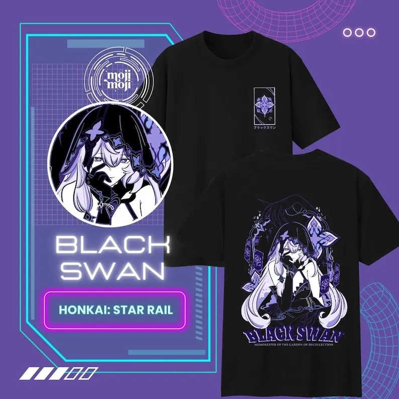 Футболка с рисунком черного лебедя футболка