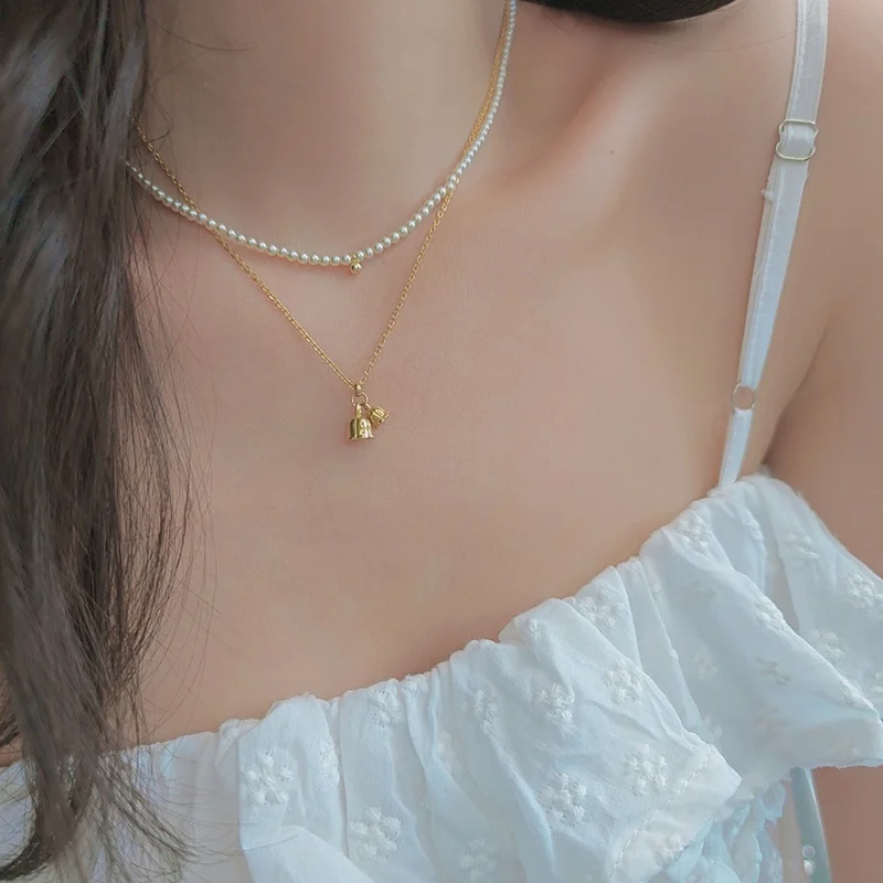 Поздний спальный Placodon Grandiflorum | Ожерелье из титановой стали Design Sense Linglan Flower Gold Light