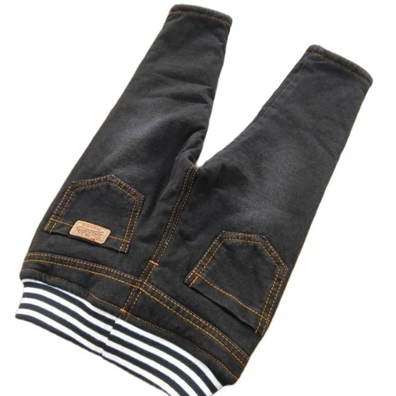 2022 Hot Sale high quality Boys Jeans Casual Child Plus Velvet Pants Winter Kids Jeans boy Girls Thicking Warm Denim Trousers