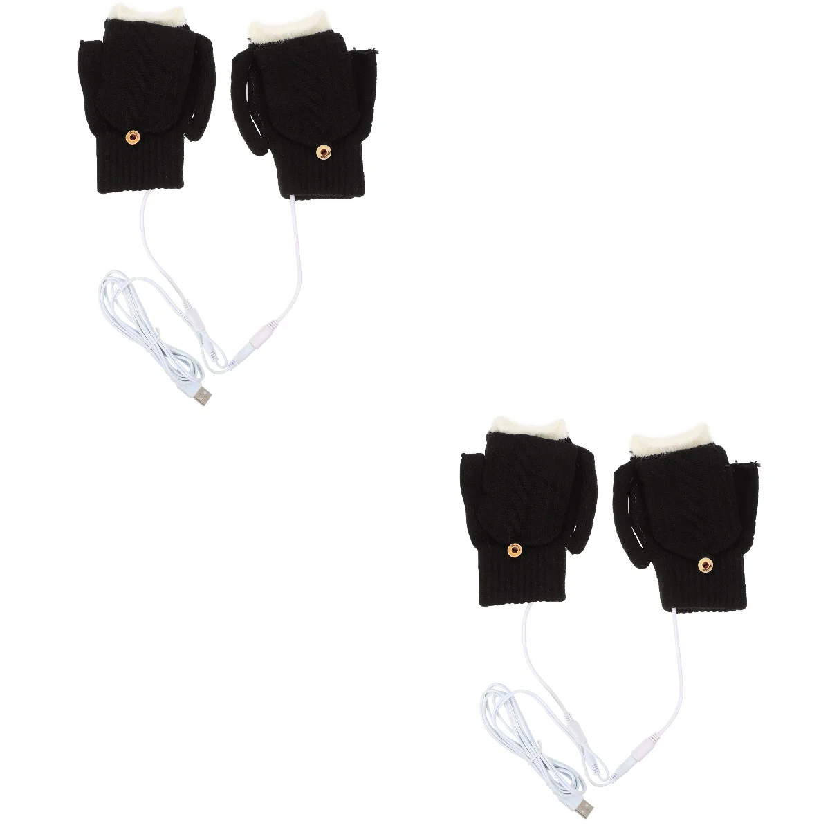 

2 Sets USB Skiing Insulated Heated Heated USB Heated for Riding Sports Outdoor