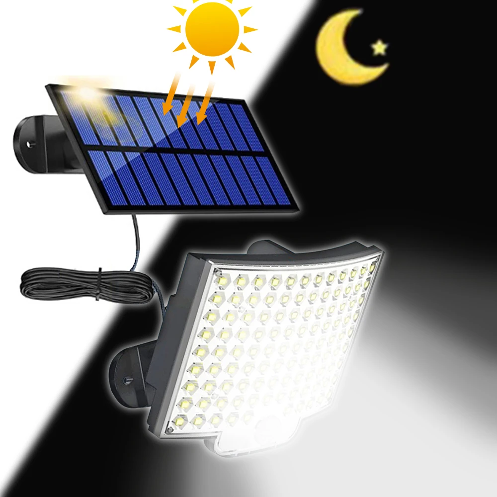 

318/106LED Solar Light PIR Human Body Sensor Solar Lamp 3 Modes IP65 Waterproof Wall Lamp Garden Street Light Outdoor Sunlight