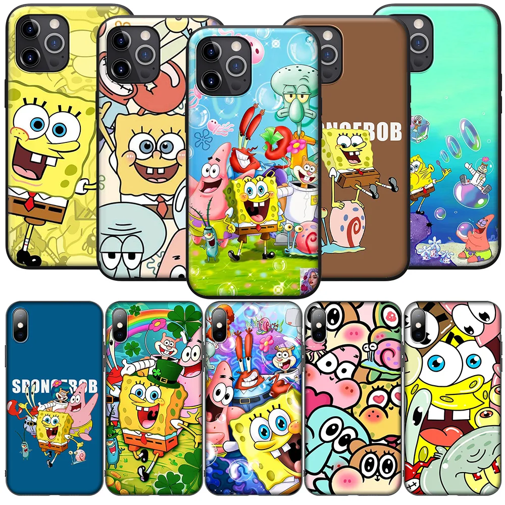 SK45 Cartoon S-Spongebobs Case for Samsung Galaxy A01 A02 A03 A03S A10 A10S A20S A30 A30S A50 A50S A70 M02 M21 M31 M51