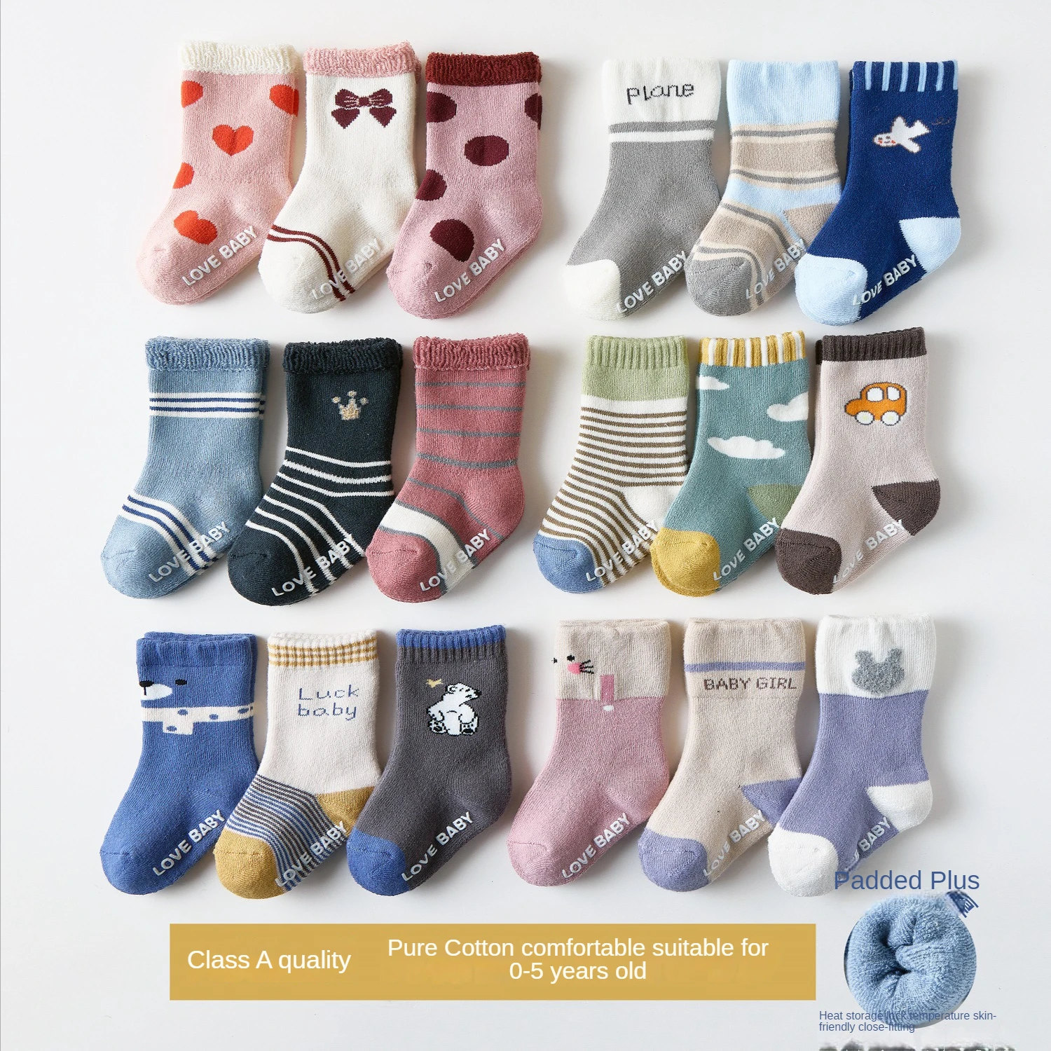 

3 Pair High Quality Thicken Cartoon Comfort Cotton Newborn Socks Kids Boy New Born Baby Girl Socks Baby Socks Girl Newborn Socks