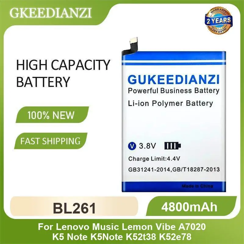 Фото Аккумулятор для Lenovo K5 Note Lemon Vibe A7020 K52t38 K52e78 A5 L18011 L18021 S5 K520 K520T L38012/K9 6.0 дюймов Lemeng X3 C50 C70 №5