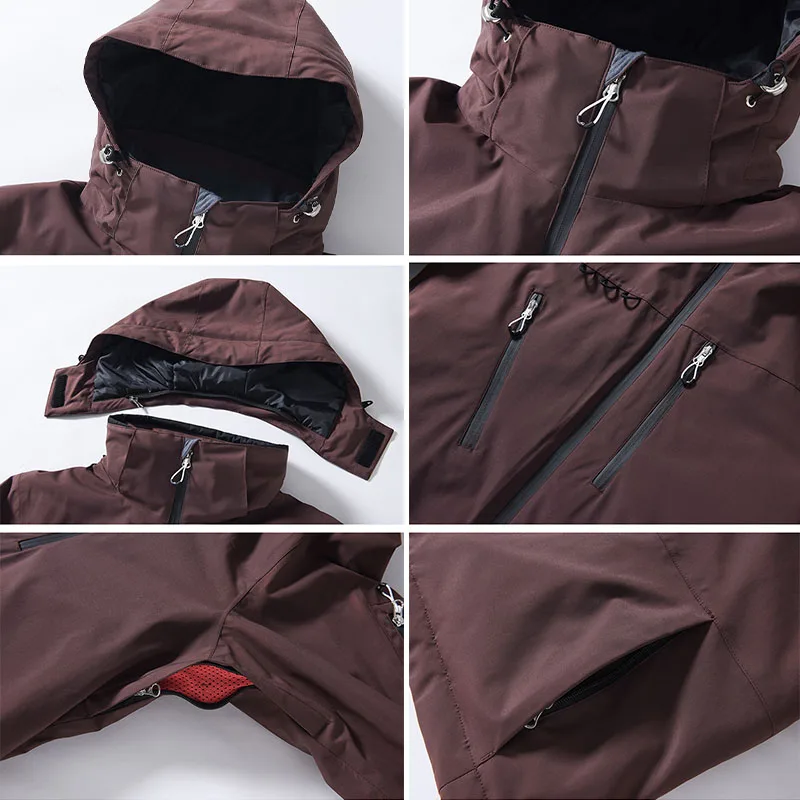 Женский лыжный костюм зимний уличный дышащий ветрозащитный теплый для сноуборда