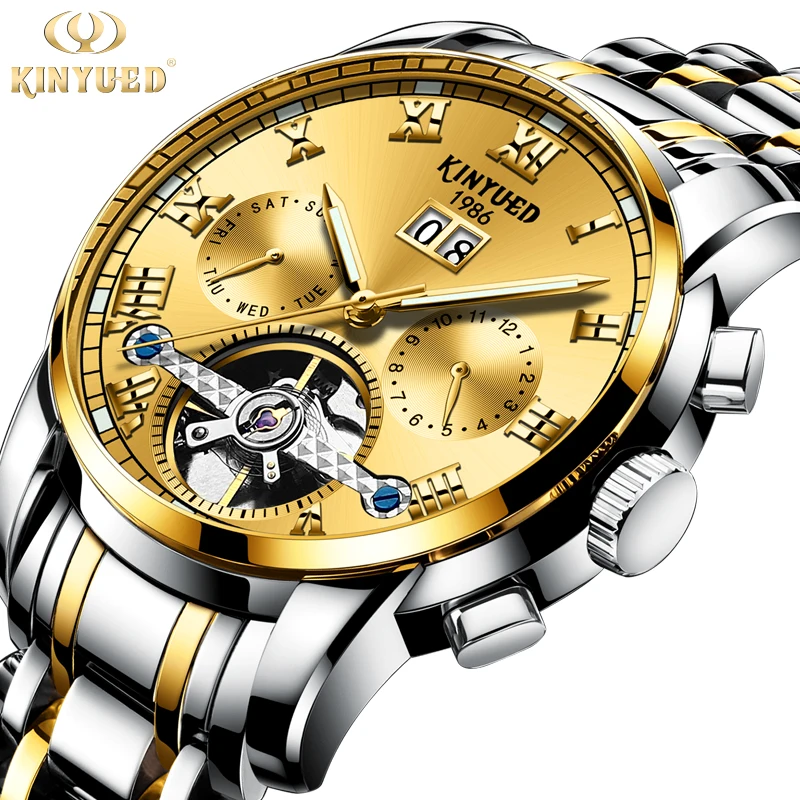 watch Men's Watch Mechanical Watch Fully automatic  Business Date Waterproof Hollow Watch Men's Luxury Sports Mechanical часы