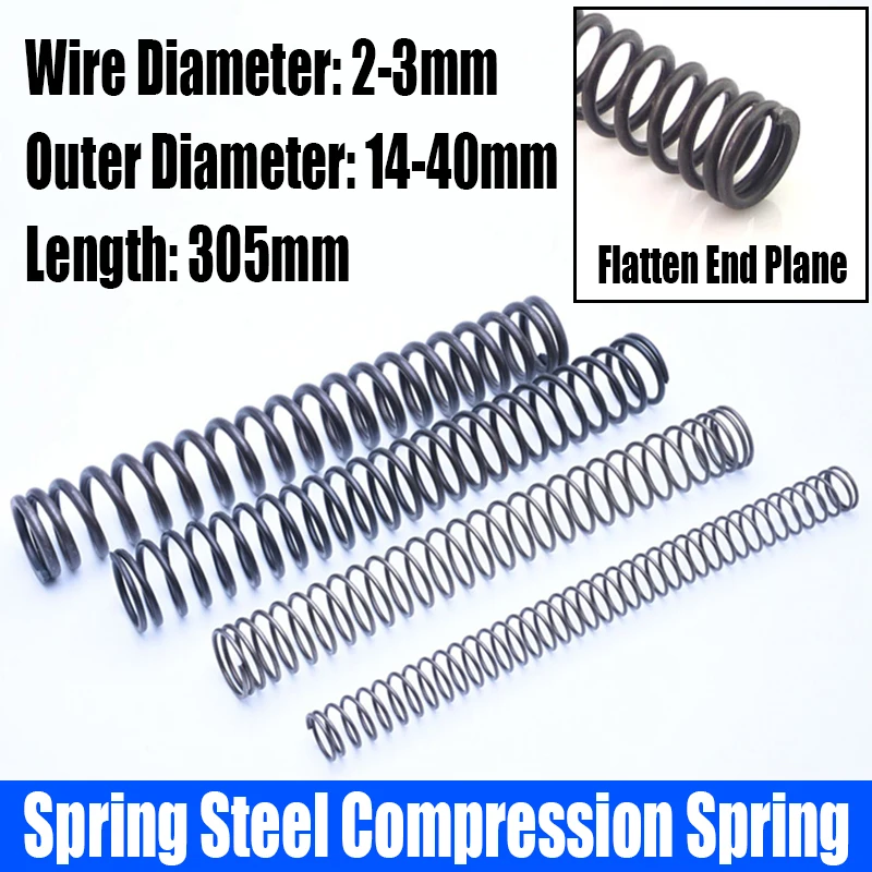 

1PCS 2-3mm Wire Diameter Y-type Compression Spring Spring Steel Pressure Release Return Spring 14-40mm Outside Diameter L=305