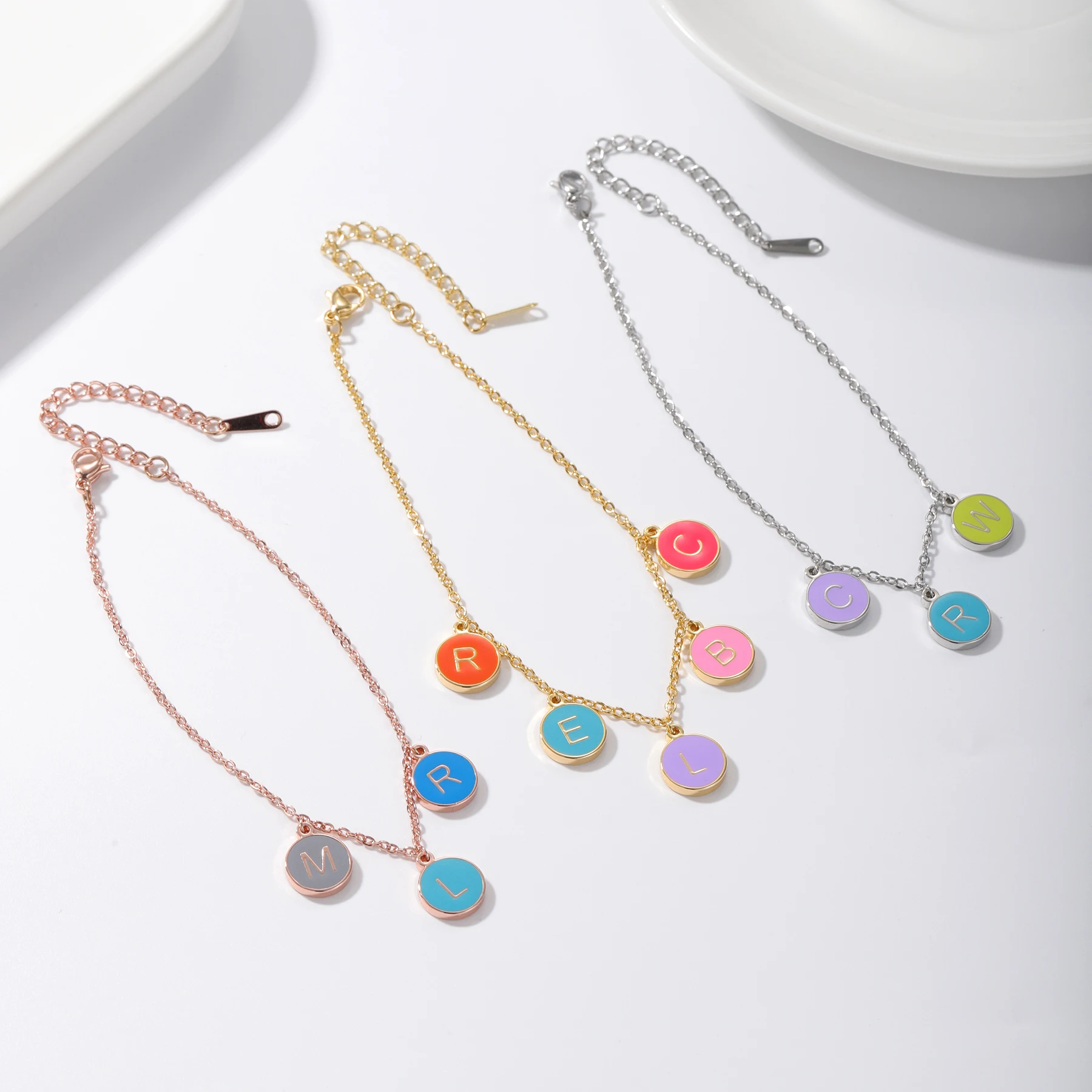 Диск 10 мм персонализированный эмалированный браслет индивидуальное имя диск