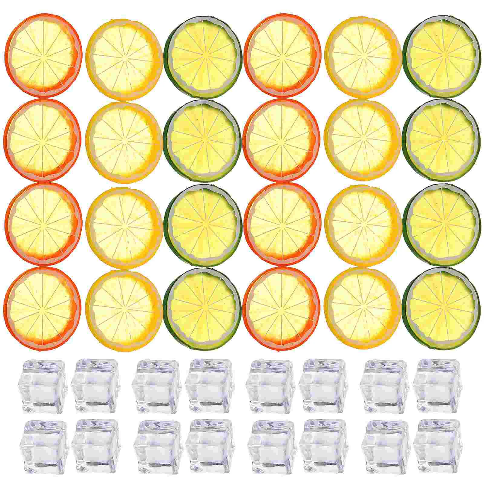 

Fruit Simulation Lemon Fake Lemons Slices Artificial Model Ornaments Plastic Fruits