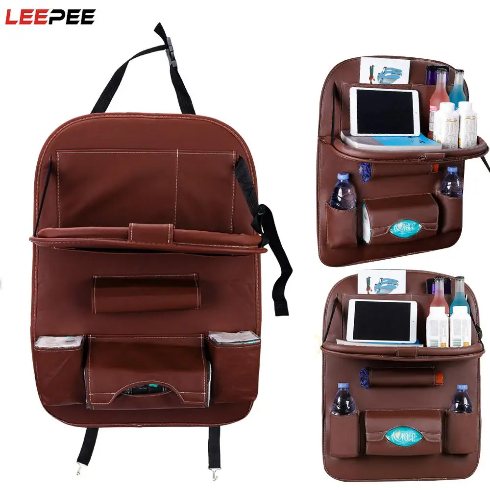 

Сумка для подушек LEEPEE из искусственной кожи, дорожная сумка для хранения, настольный поднос, автомобильный органайзер для хранения, автомоб...