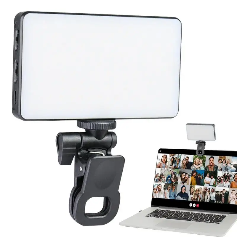 

Portable LED Makeup Fill Light W140 RGB Desktop Live Photography Light Eye Protection Adjustable Brightness For Phones Tablets