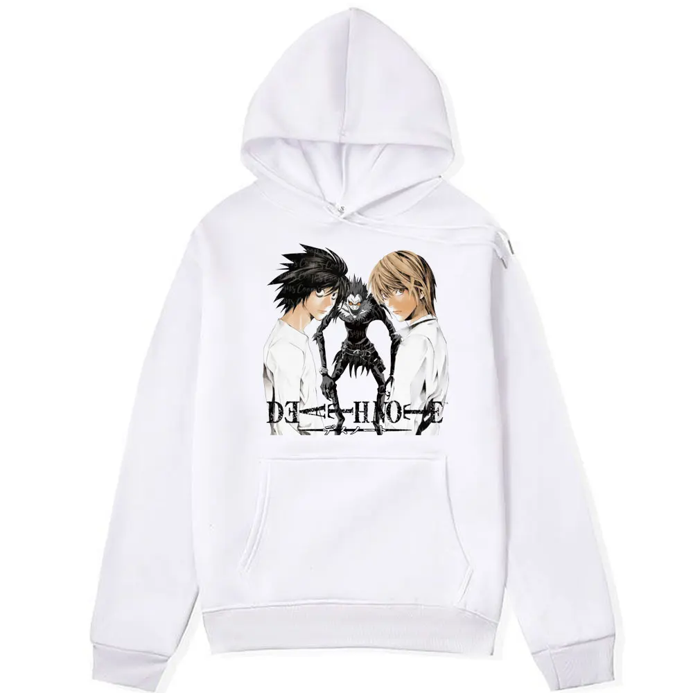 

Japanese Anime Death Note Hoodie Men Women Harajuku Streetwear Cartoon Graphic Pullover Oversized Streetwear Sweatshirt Hoodies
