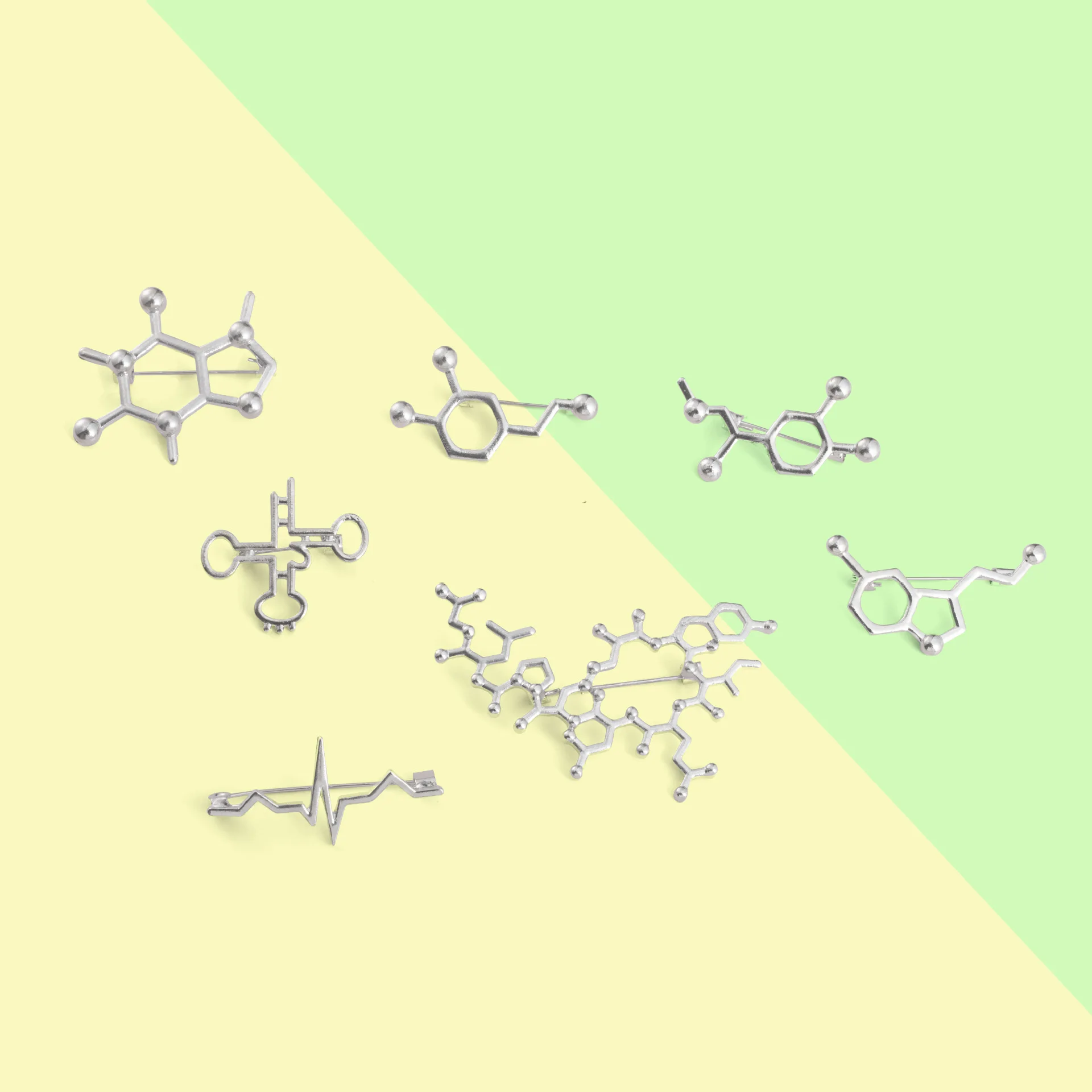 Креативная модная индивидуализированная брошь на лацкан Gene DNA Oil Drop серебряный
