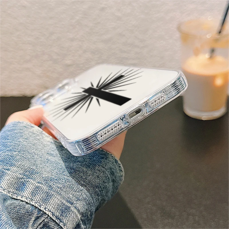 Мягкий чехол для телефона для iPhone 17 Pro Max 15 14 Plus 17e Air XR 12 Mini 13 Pro XS Max 16 11 Good Luck Cross (art.: 3920da7ebc516) - 3920da7ebc516